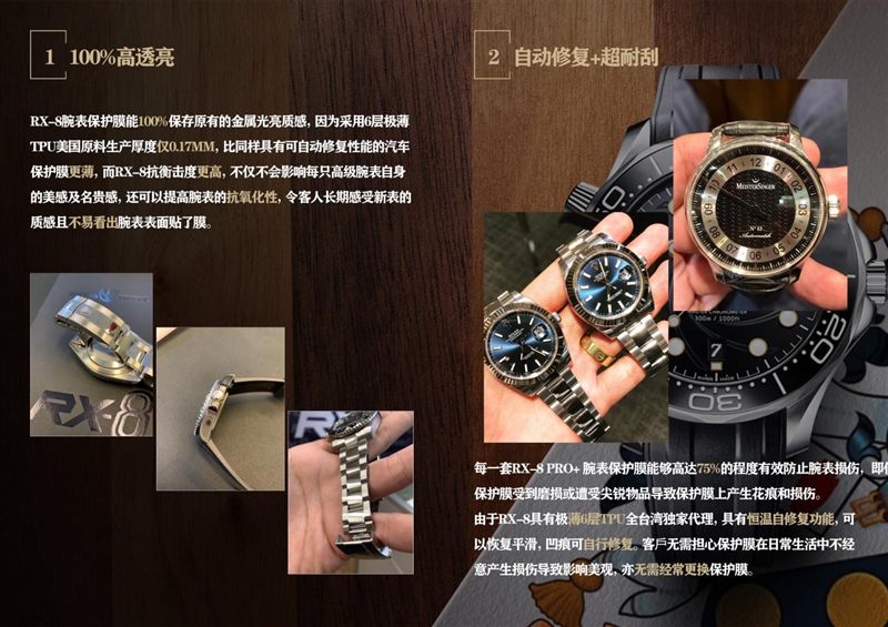 腕表保护膜贴后效果